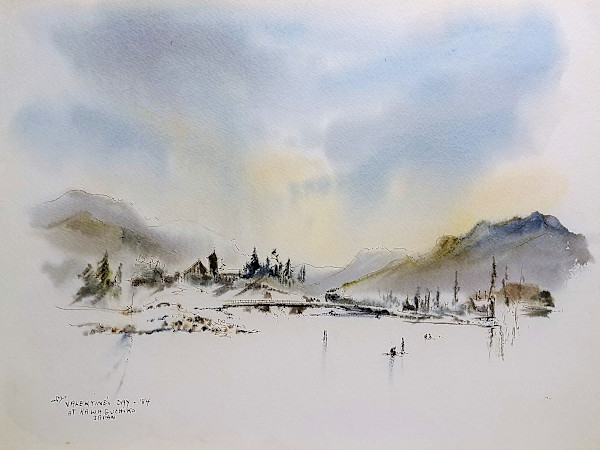 Valentine's Day At Kawaguchiko Japan by Betty Guy