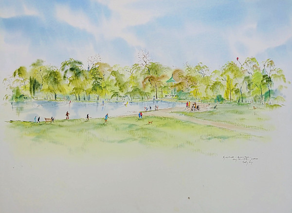 Hyde Park - Round Pond London by Betty Guy