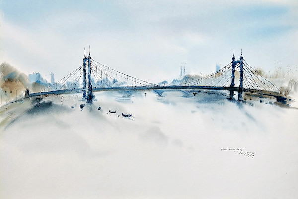 Prince Albert Bridge London by Betty Guy