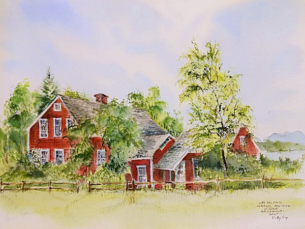 Little Red House Nathaniel Hawthorne at Lenox Massachusetts by Betty Guy
