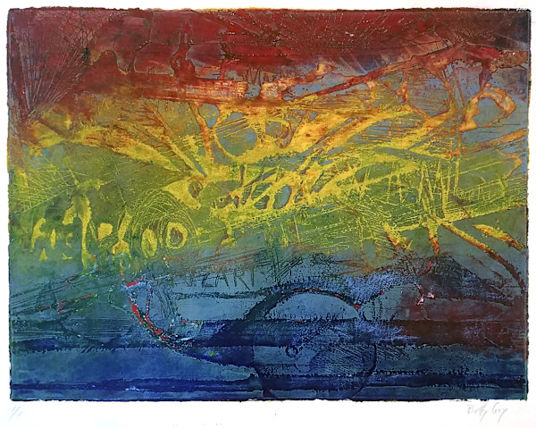 Untitled (from the series of monoprints "Mozart" and "Mozart 200") by Betty Guy