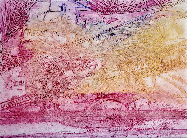 Untitled (from the series of monoprints "Mozart" and "Mozart 200") by Betty Guy