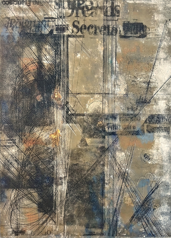 Untitled (from the series of monoprints "Poignant Secrets") by Betty Guy, Image 1.