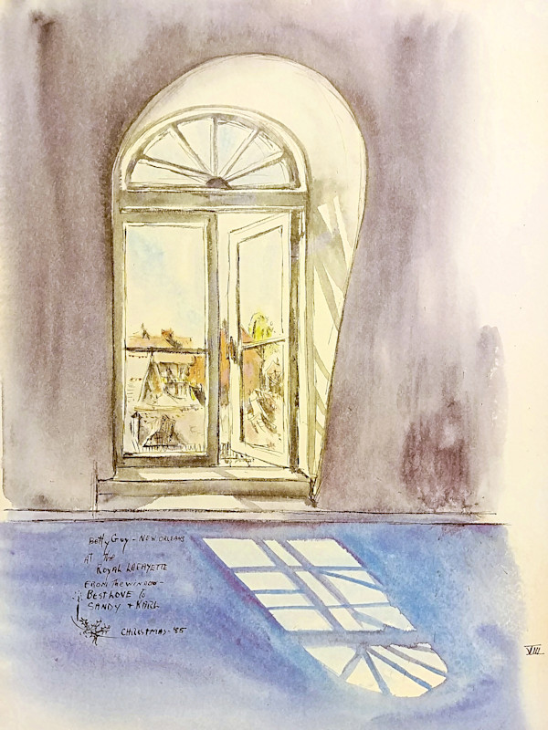 New Orleans At the Royal Lafayette From the Window by Betty Guy