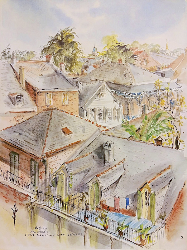 New Orleans From the Windows-Royal Lafayette by Betty Guy