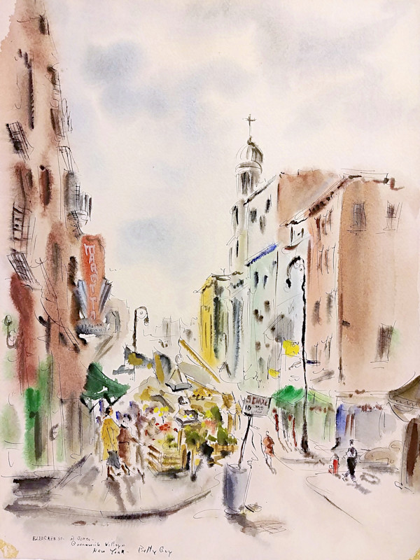 Bleecker St. at Jones - Greenwich Village New York by Betty Guy