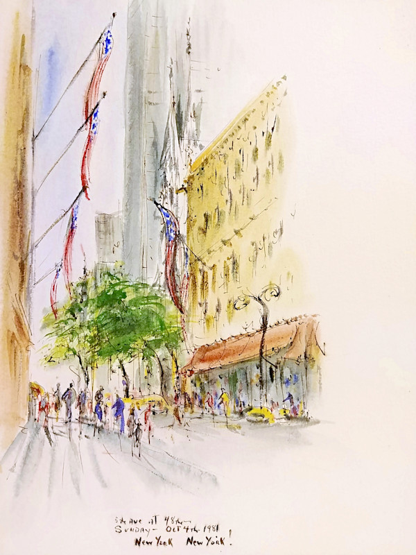 5th Ave at 48th -Sunday - New York New York! by Betty Guy