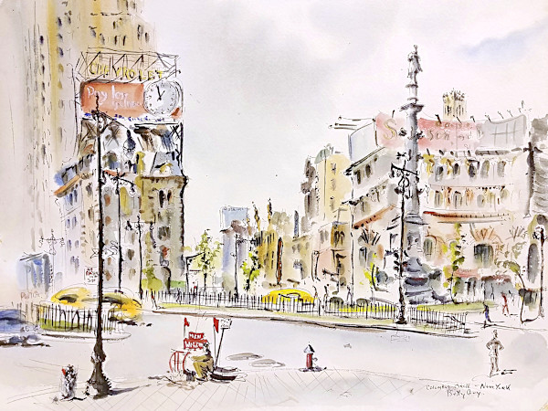 Columbus Circle - New York by Betty Guy