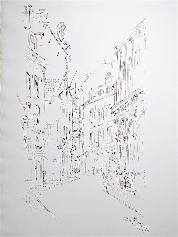 Nieuwezijds Voorburgwal Amsterdam by Betty Guy