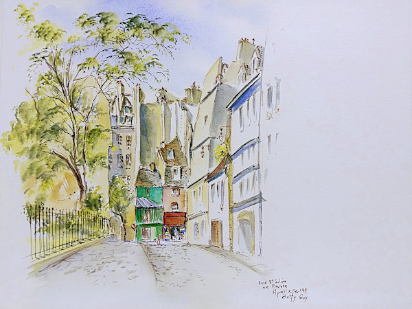 Rue St Julien de Pauvre by Betty Guy