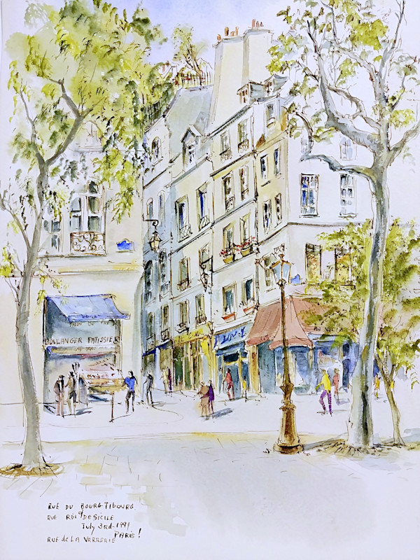Rue Du Bourgtibourg Rue Roi De Sicile Rue de La Verrerie by Betty Guy