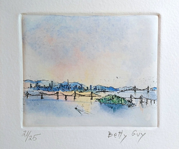 Untitled (from the series of etchings "San Francisco") by Betty Guy