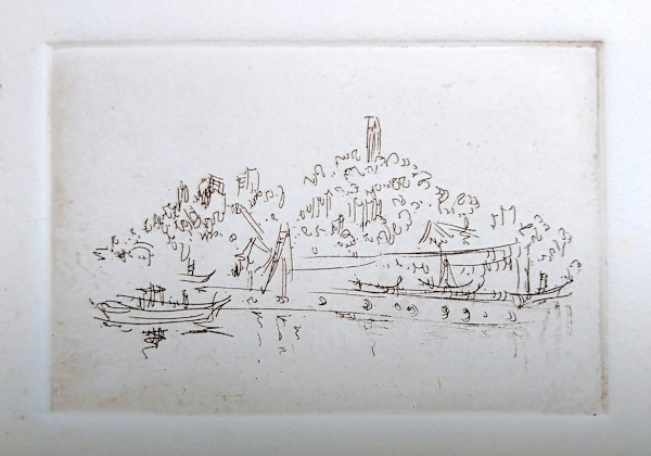 Untitled (from the series of etchings "Coit Tower") by Betty Guy