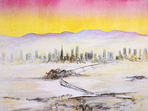 Untitled (from the monoprint series "San Francisco" and "The City") by Betty Guy