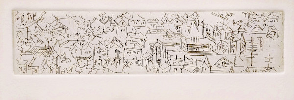 Untitles (from the series of etchings "Below My Hill in San Francisco") by Betty Guy
