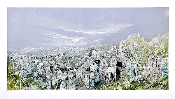 Untitled (from the series of monoprints "San Francisco") by Betty Guy