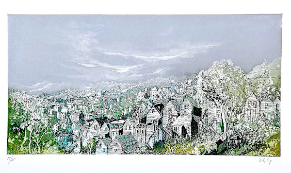 Untitled (from the series of monoprints "San Francisco") by Betty Guy