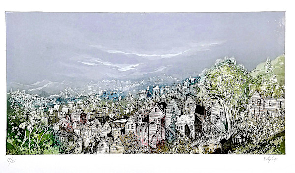 Untitled (from the series of monoprints "San Francisco") by Betty Guy