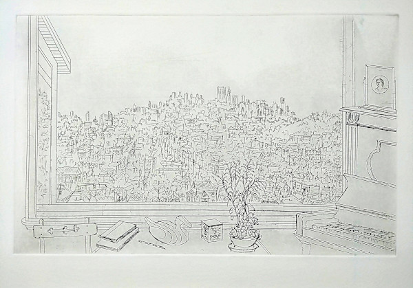 Untitled (from the series of etchings/monoprints "San Francisco" and "The City-San Francisco") by Betty Guy