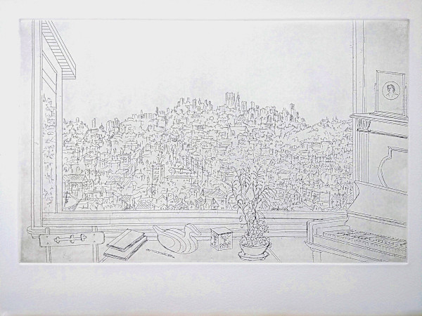 Untitled (from the series of etchings/monoprints "San Francisco" and "The City-San Francisco") by Betty Guy