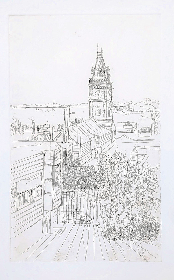 Untitled (from the series of etchings "San Francisco") by Betty Guy