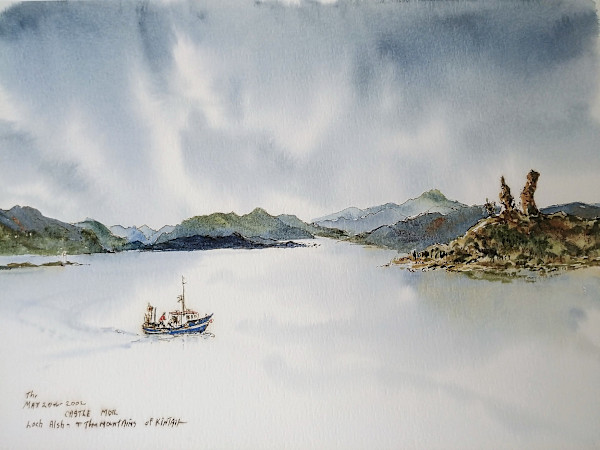Castle Moil Loch Alsh & The Mountains of Kintail by Betty Guy