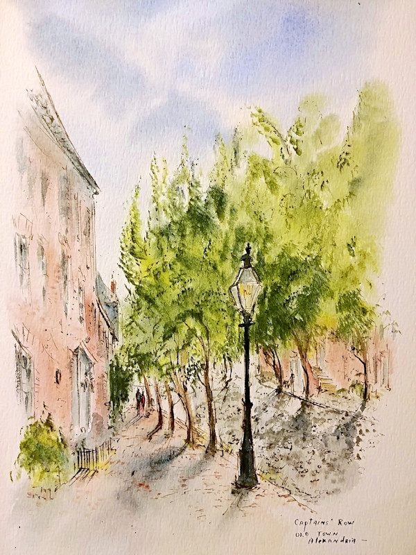 Captains Row Old Town Alexandria by Betty Guy