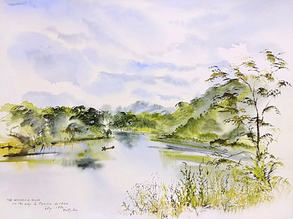 The Wisconsin River on the Way to Prairie du Chien by Betty Guy
