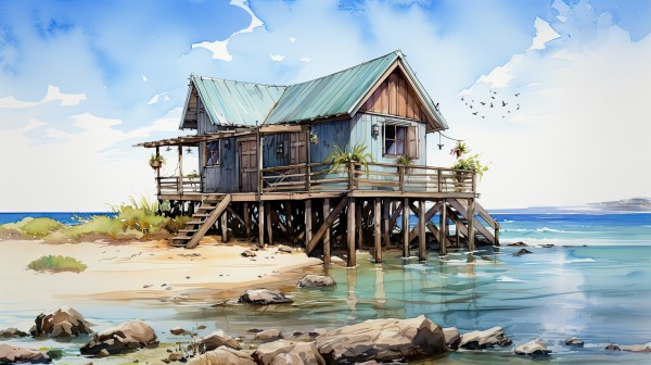 Beach House by Gilda Kent