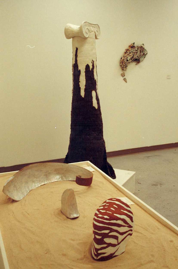 Nautilus with Curvature and Shell Ceramics (Trunk Column and Grief in background) by Wren Woodward Sarrow, Image 1.