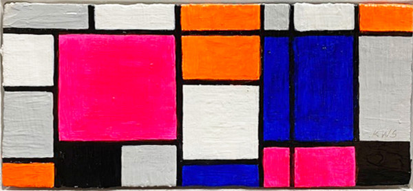 Hot Pink Mondrian No. 1 by Wren Woodward Sarrow