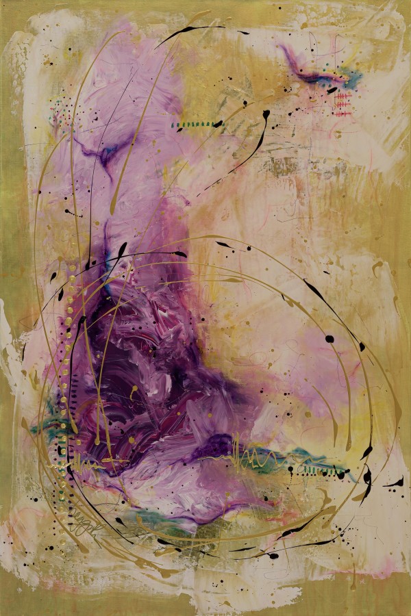 No Title (purple/gold) by Haggith van Hees