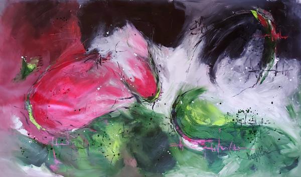 Watermelon Flowers by Haggith van Hees