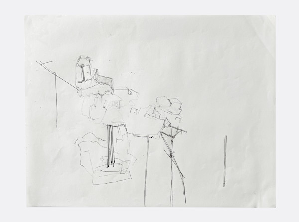 Sketch for Elevated Construction Sculpture by Marisa Tesauro