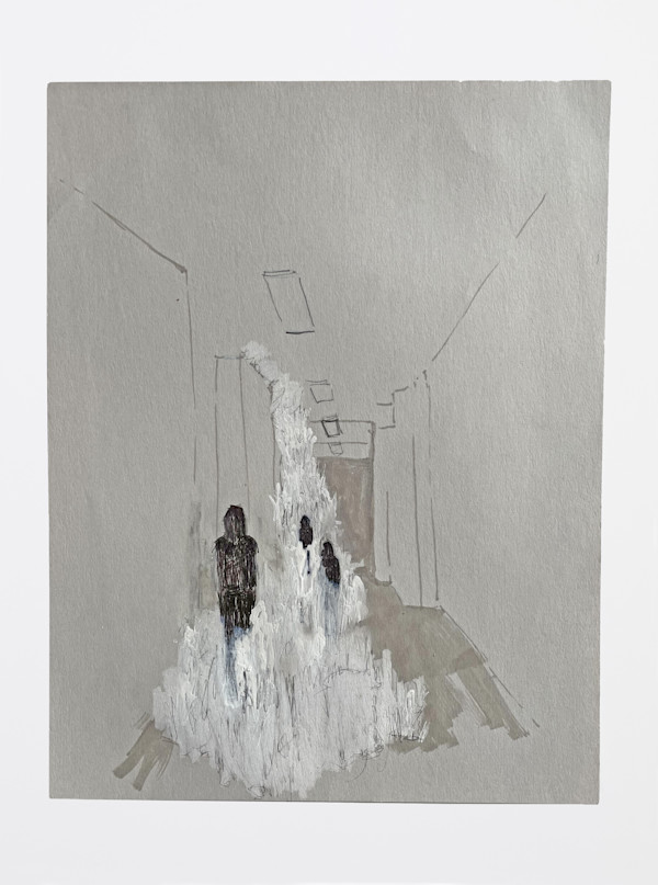 Sketch for Underhead Clouds Installation by Marisa Tesauro