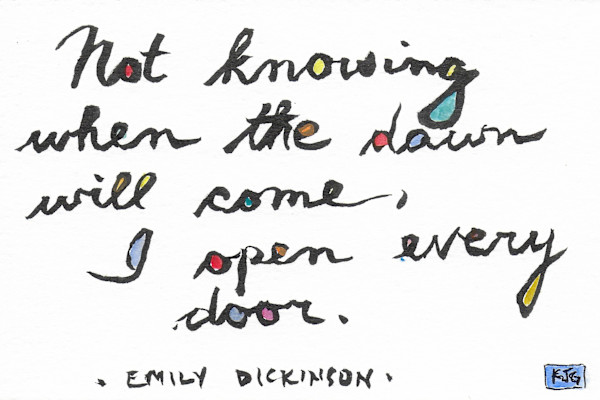 Not knowing when the dawn will come by Karen J Gimbel