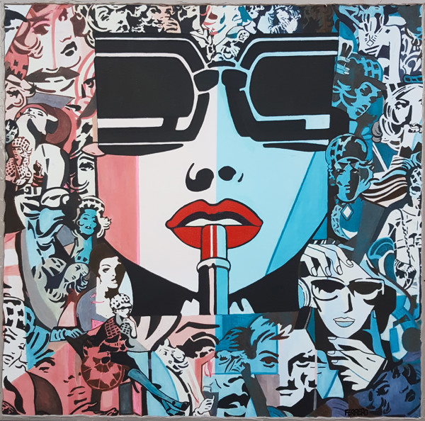 Lipstick variation colors Light BluePink by Galerie Marc FERRERO