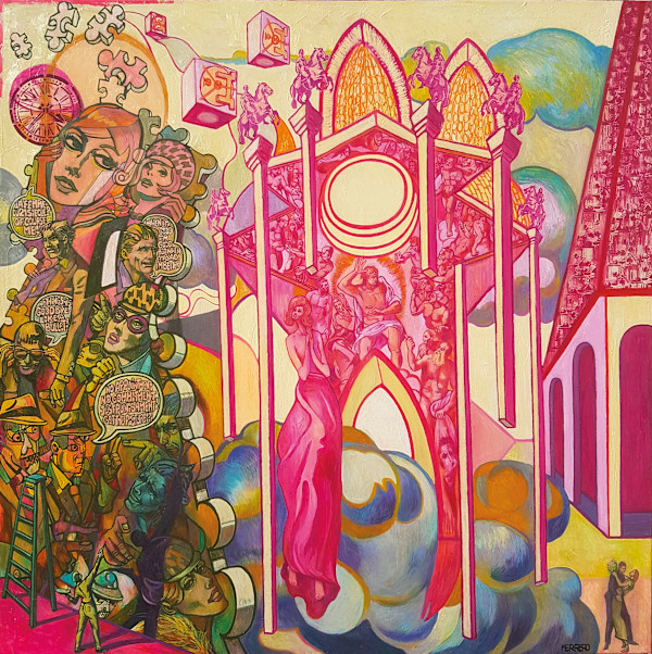 IMAGINERY DIALOGUE BETWEEN MICHEL ANGELO STORYTELLER AND LA COMITIVE SUPERHEROS by Marc FERRERO, Image 2.