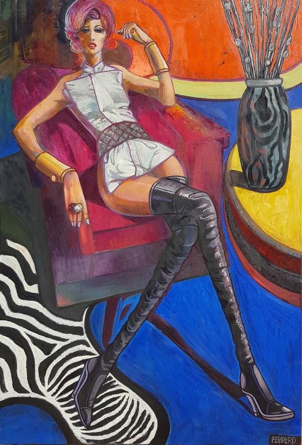 Lisa au plastron by Galerie Marc FERRERO