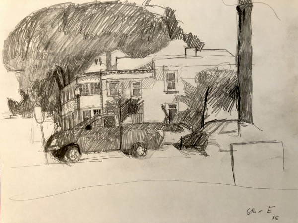 Sketch of 6th and E St SE, DC by Craig Moran