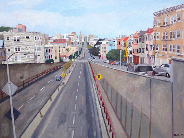 View of Nob Hill From Hyde Street Overpass by Craig Moran