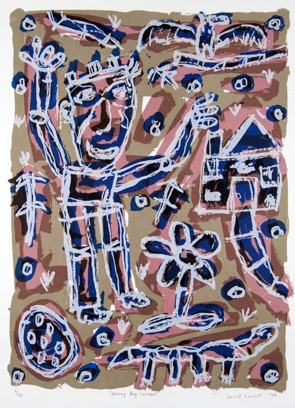 David Larwill - Waiving Boy (Winter) 1999, Silkscreen Ed. 2 of 72 by David Larwill