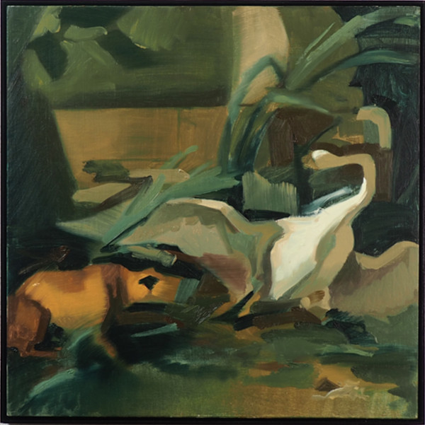 Interpretation - Swan attacked by a dog (Jean-Baptiste Oudry) by Noah Kauertz
