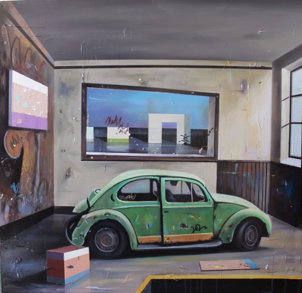 Old car in room by Igor Taritas