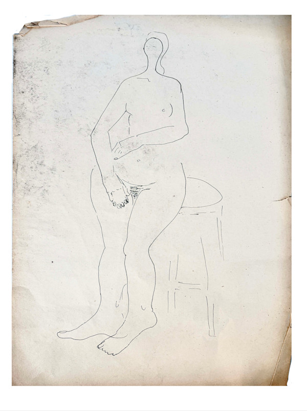 Early Figure Drawing #14 by Ruth Aizuss Migdal, Image 1.
