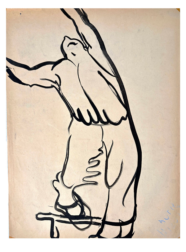 Men Stretching #16 by Ruth Aizuss Migdal, Image 1.