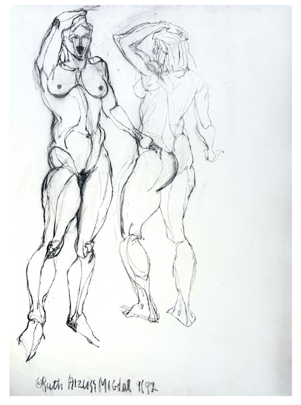 Two Figures #19 by Ruth Aizuss Migdal, Image 2.