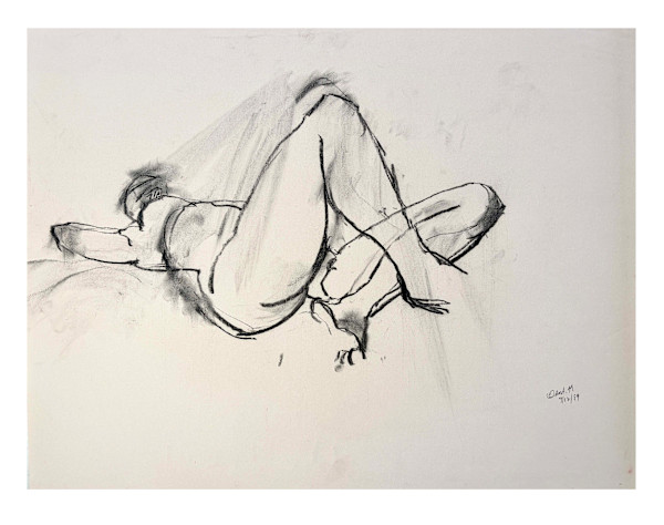 Lady Laying Down with Leg Cross #37 by Ruth Aizuss Migdal, Image 4.