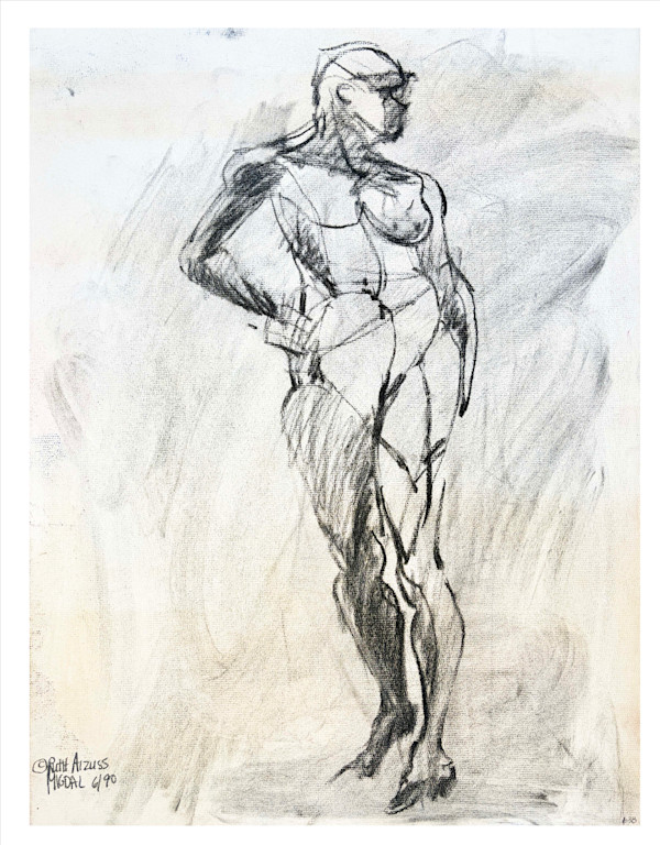 Charcoal Study #38 by Ruth Aizuss Migdal, Image 6.