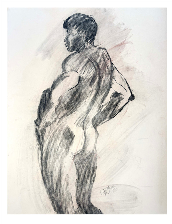Two Sided Drawing Men and Woman #40 by Ruth Aizuss Migdal, Image 11.